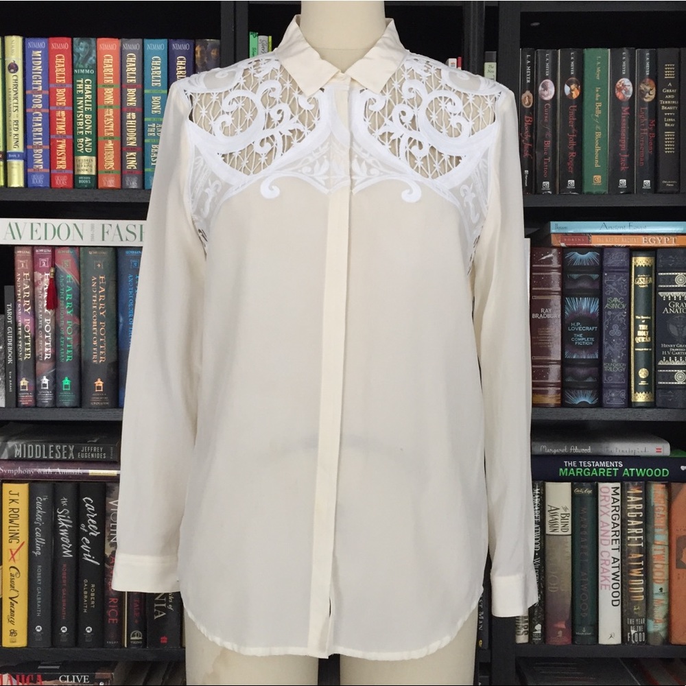 Kooples Embroidered Lace Blouse